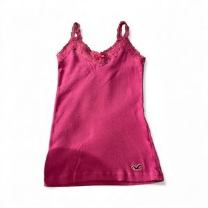 Hollister Fuchsia Lace Detail Tank